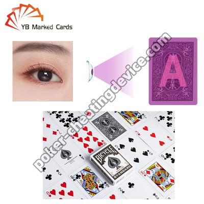 Bicicleta Cartas marcadas com tinta invisível preta para cartas de batota Lentes