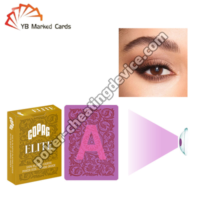Lentes de contato de tinta infravermelha para baralhos marcados Ver cartas marcadas instantaneamente