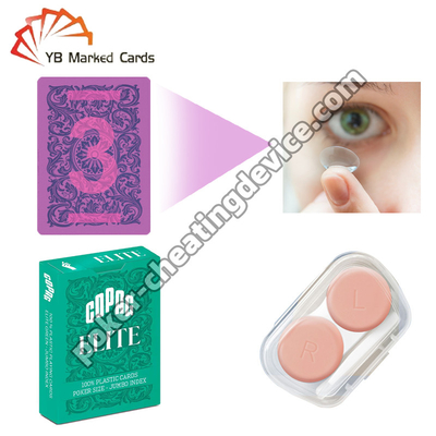 Lentes de contato UV / IR indetectáveis Ler cartões marcados instantaneamente