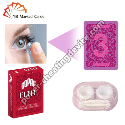 Lentes de contato de tinta luminosa detecção invisível para profissionais de poker