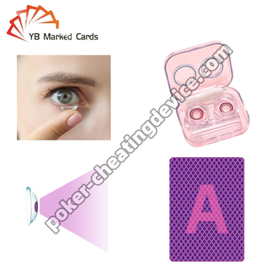 Lentes de contato para cartas de poker secretamente marcadas