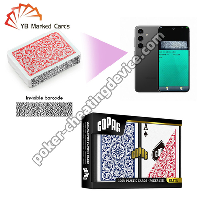 Copag 1546 Cartas de Baralho Plásticas com Marcação de Código de Barras Índice Regular Jogo Duplo