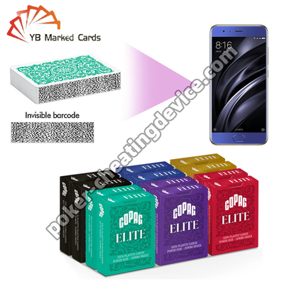 Cartas de Poker Copag Elite Barcode Jumbo Index Valor 12 Pacotes Marcação de Código de Barras Invisível