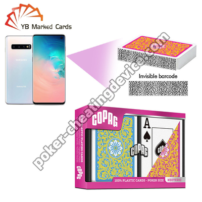 Copag Neoteric Cartas de Marcação de Código de Barras Jumbo Index Rosa / Amarelo Conjunto de Baralhos Duplos