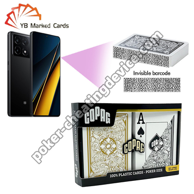 Copag Legacy Código de Barras Cartões de Jogo Jumbo Index Set Duplo Deck Preto / Ouro