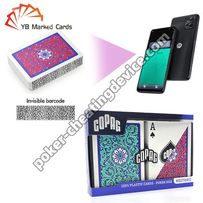 Copag Neoteric Invisível Barcoded Decks Regular Index Red / Green Double Deck Set