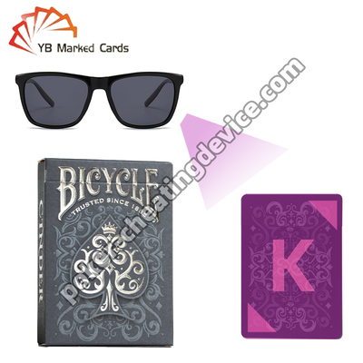 Cinder de bicicleta marcado cartas de jogo com tinta infravermelha