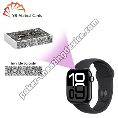 Scanner de cartas de trapaça de pôquer para Apple Watch para cartas marcadas com código de barras