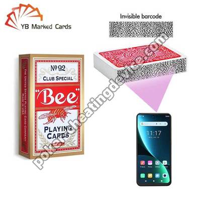 Bee No.92 Club Special Barcode Playing Cards For Poker Analyzer Device