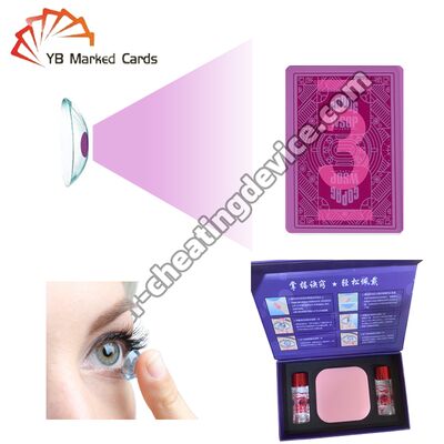 Lentes de contato para trapaça em pôquer para cartas com tinta invisível