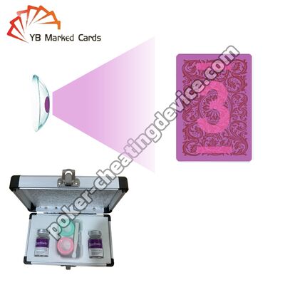 Lentes de contacto de tinta luminosa para cartões com marcação infravermelha