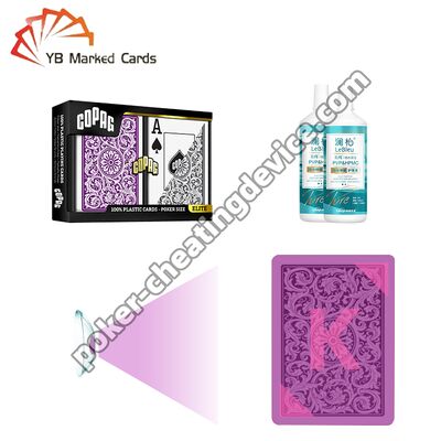 Lentes de contato de poker profissional para cartões de marcação de tinta luminosa