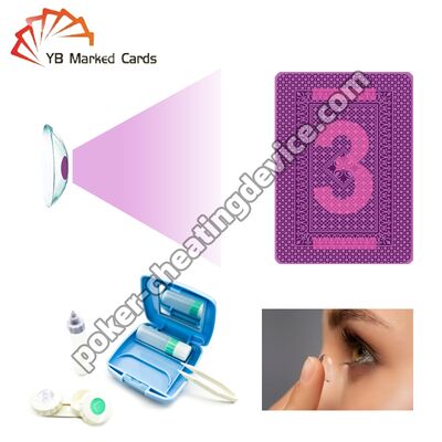 Lentes de contato para ver através das cartas de jogo